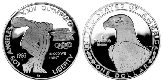 1983 Olympic Silver Dollar