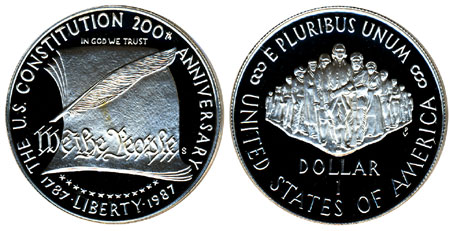 1987 Constitution Silver Dollar 1987 Constitution Silver Dollar