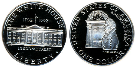 1992 White House Silver Dollar 1992 White House Silver Dollar