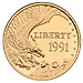 1991 Mount Rushmore $5 Gold