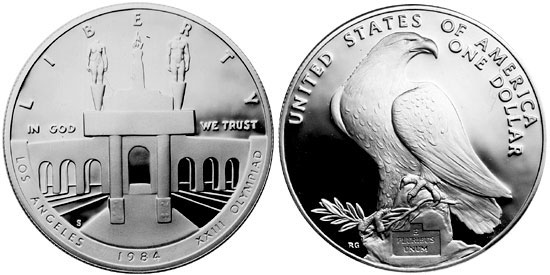 1984 Olympic Silver Dollar Commemorative Coin