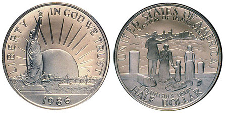 1986 D US Commemorative Statue of Liberty BU CN Clad Half Dollar Gem US Mint 