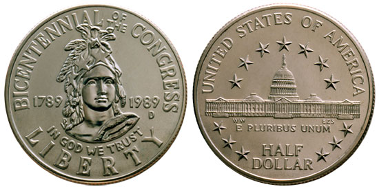 1989 Congress Bicentennial Half Dollar