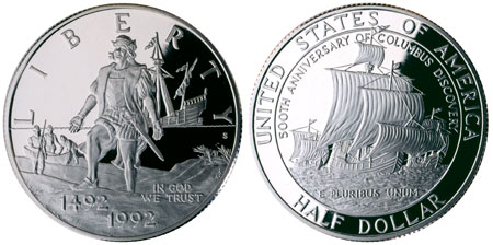 1992 Columbus Half Dollar Commemorative Coin