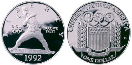 1992 Olympic Silver Dollar