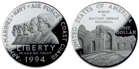 1994 Women in Military Service Memorial Silver Dollar