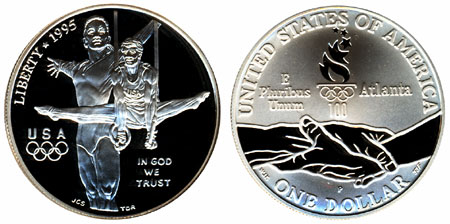 1995 Olympic Gymnastics Silver Dollar