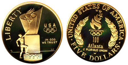 1996 Cauldron $5 Gold Coin