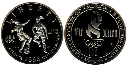 1996 Olympic Soccer Half Dollar