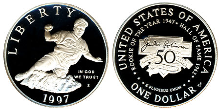 1997 Jackie Robinson Silver Dollar