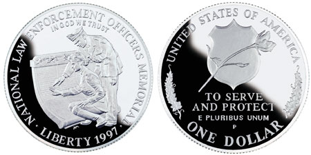 1997 Law Enforcement Silver Dollar