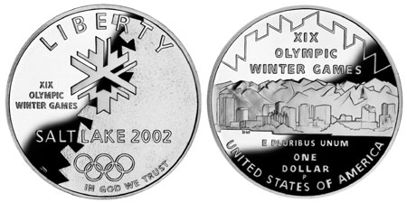 2002 Olympic Salt Lake Silver Dollar