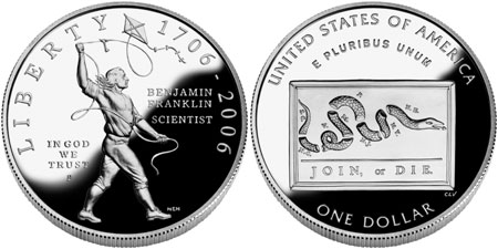 2006 Benjamin Franklin Silver Dollar, Scientist