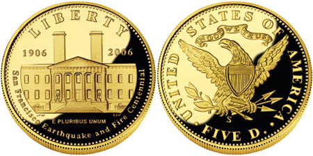 2006 San Francisco Old Mint $5 Gold Coin