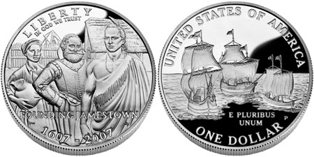 2007 Jamestown Silver Dollar