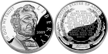 United States, Louis Braille Bicentennial Commemorative 2009, Silver Dollar