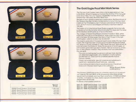 1984 Olympic 10 Gold Commemorative Coin