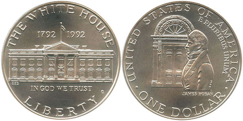 1992 White House Silver Dollar