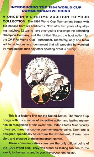 World Cup coins brochure