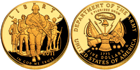 2011 Army $5 Gold