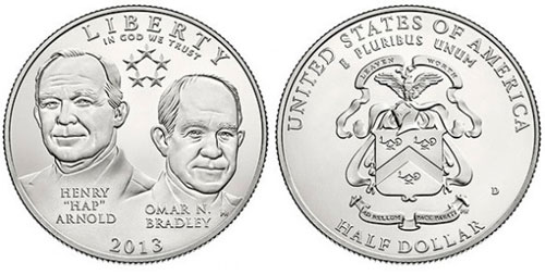 2013 S Commemorative 5-Star Generals Clad Half Dollar Proof 