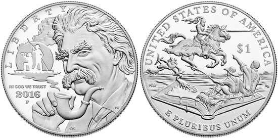 2016 Mark Twain Silver Dollar